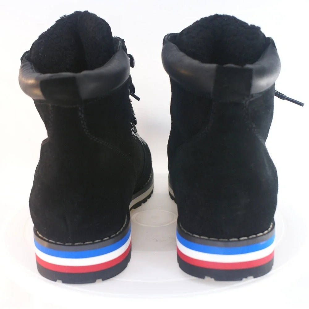 Blondo Regan Waterproof Suede Hiking Boots Black Faux Fur Lined Womens 8M